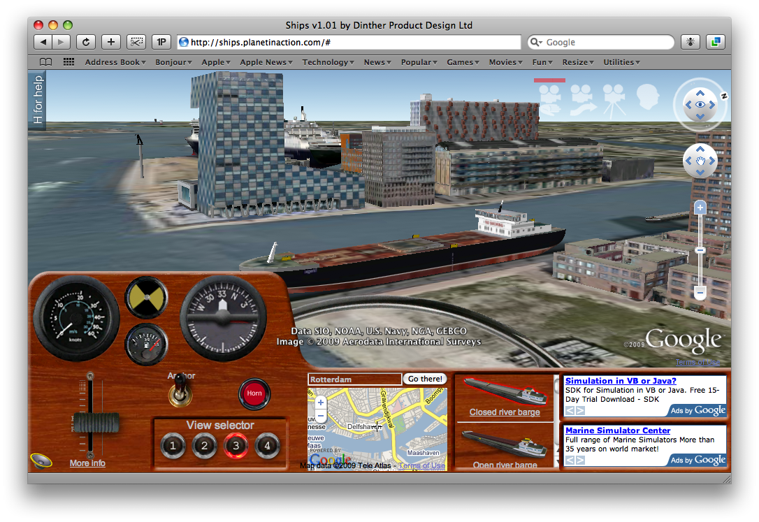 Ships, um jogo online que tira proveito da API do Google Earth